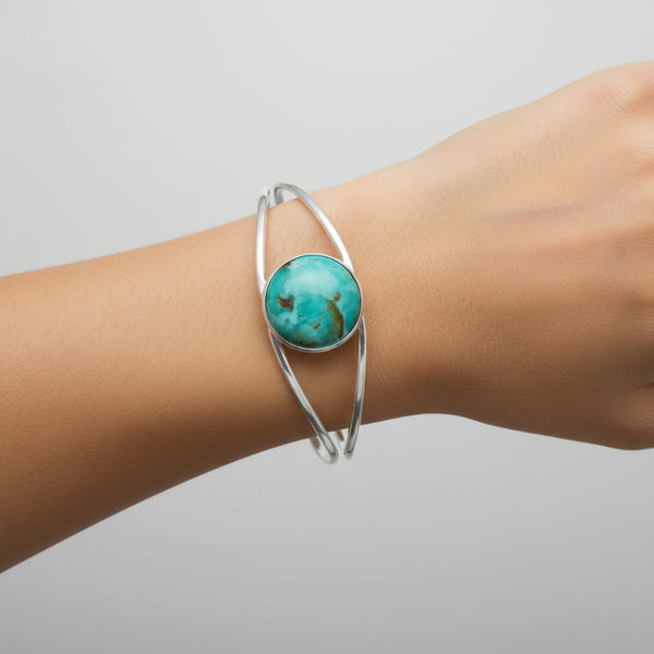 turquoise open band cuff bracelet