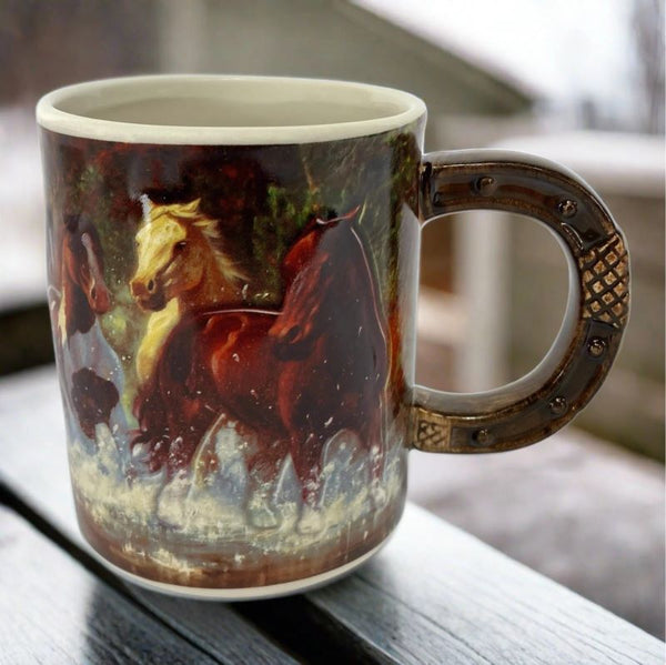 horse scene 3d beverage mug