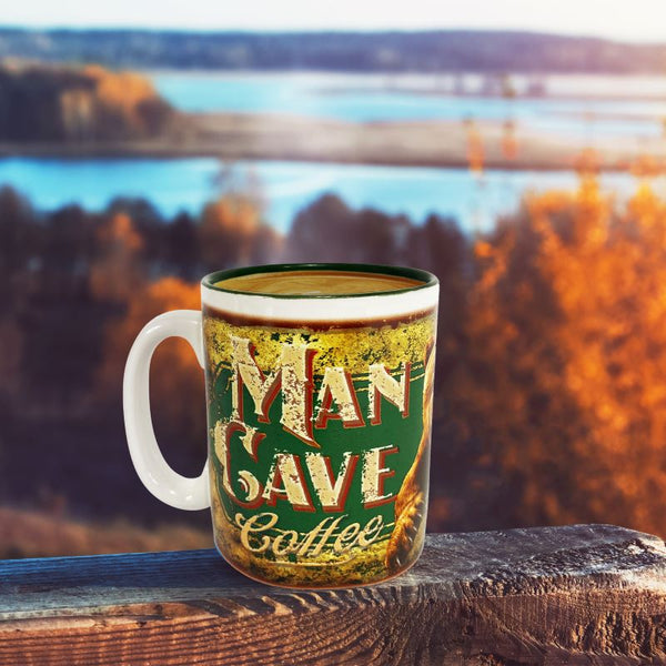 man cave coffee bear mug