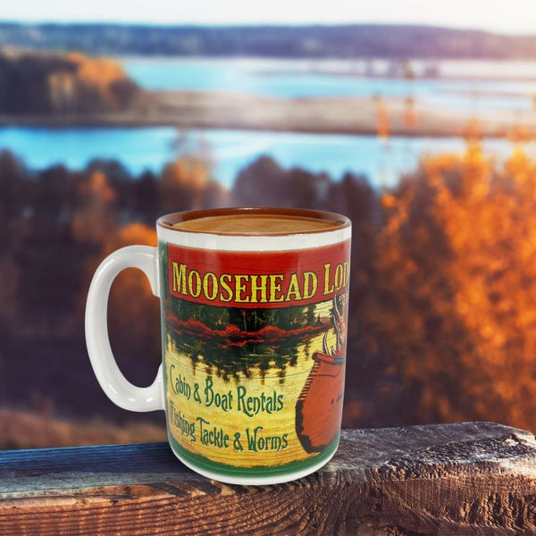 moosehead lodge fishermans mug