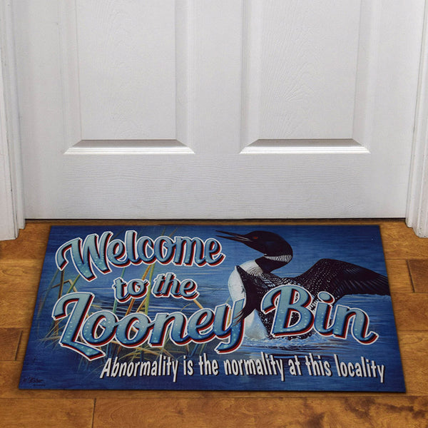 welcome to the looney bin door mat