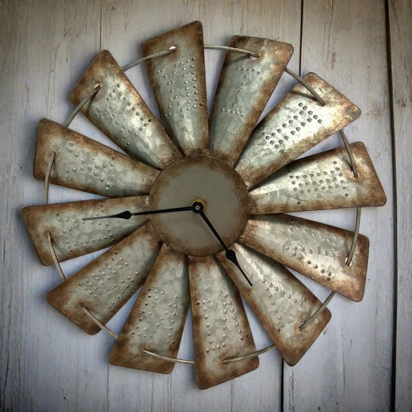 country windmill wall clock