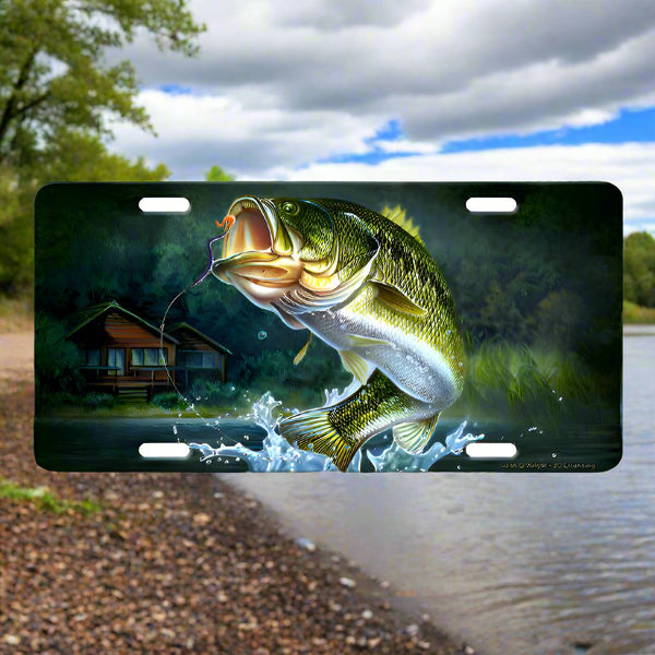 bass fishing vanity license plate