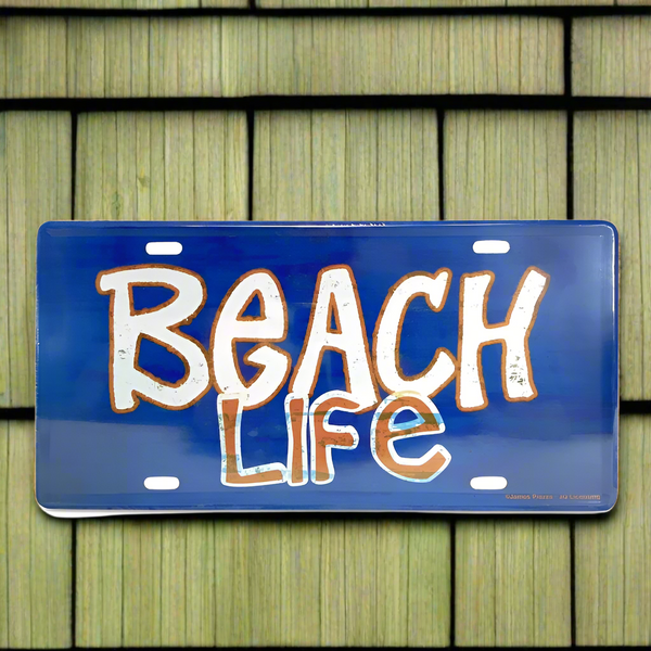 beach life vanity license plate