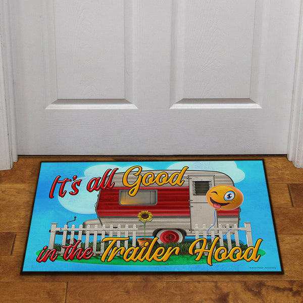 it's all good in the trailer hood door mat