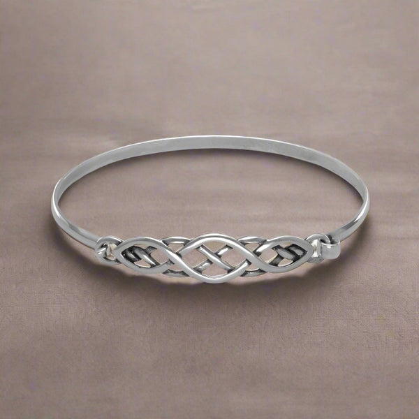 sterling silver celtic style bangle bracelet