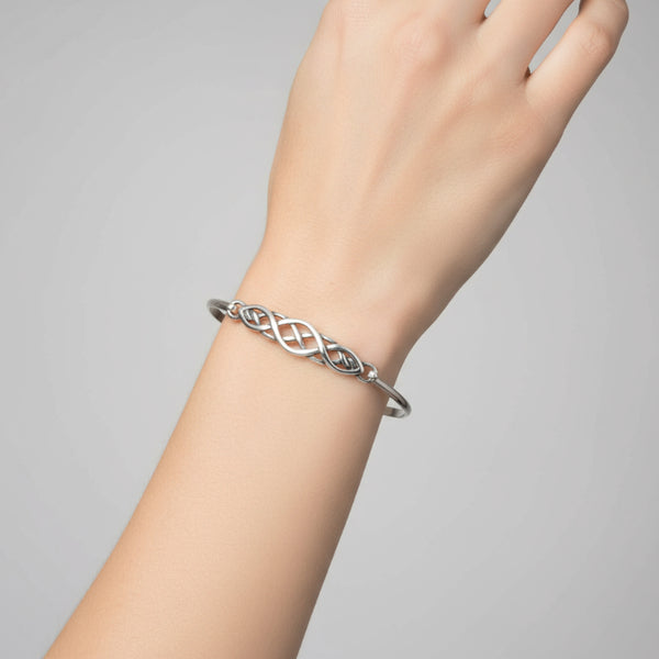 sterling silver celtic style bangle bracelet