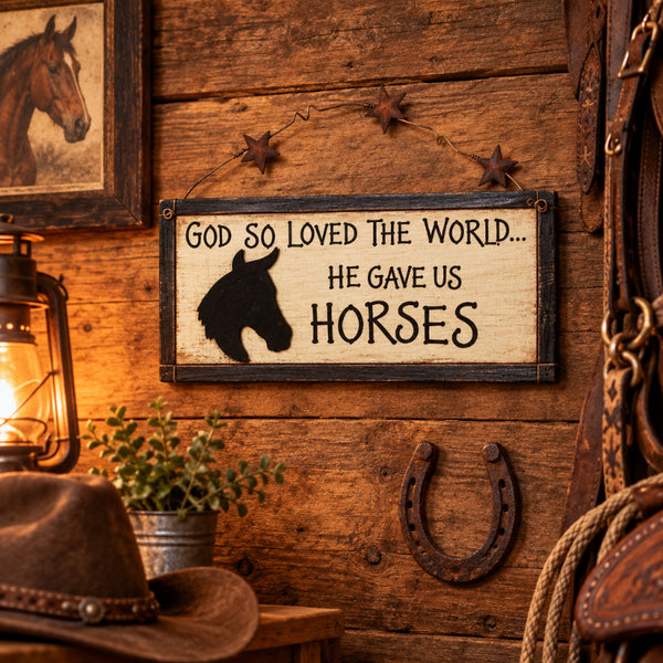 god gave us horses sign