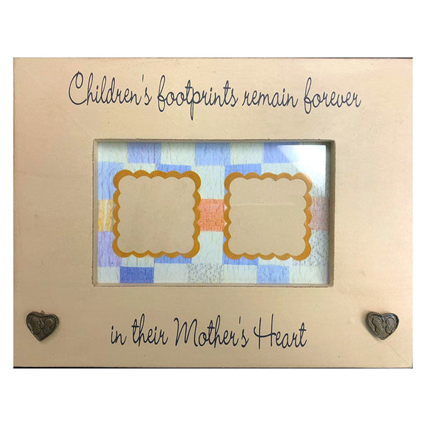 babys footprints imprintable keepsake photo frame