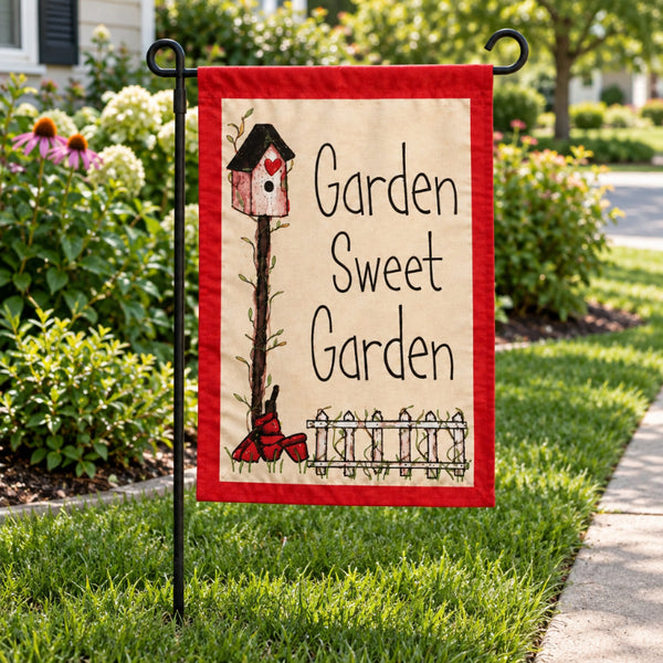 garden sweet garden yard flag