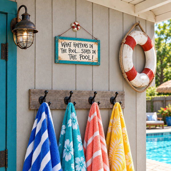 what happens in the pool sign