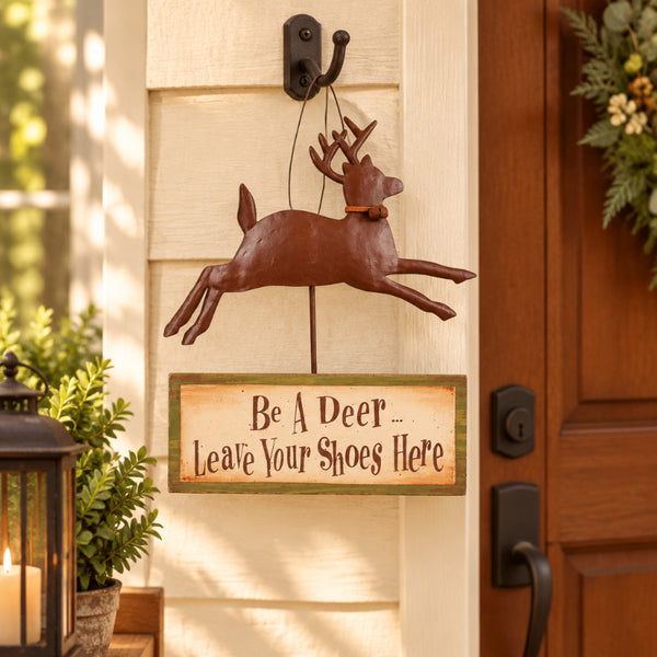 be a deer leave your shoes sign