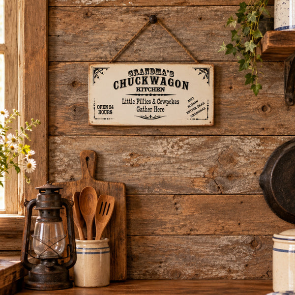grandmas chuckwagon kitchen sign