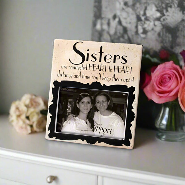 sisters stoneware 4x6 photo frame