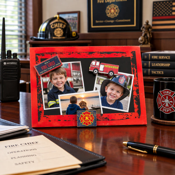 firefighter magnetic photo frame