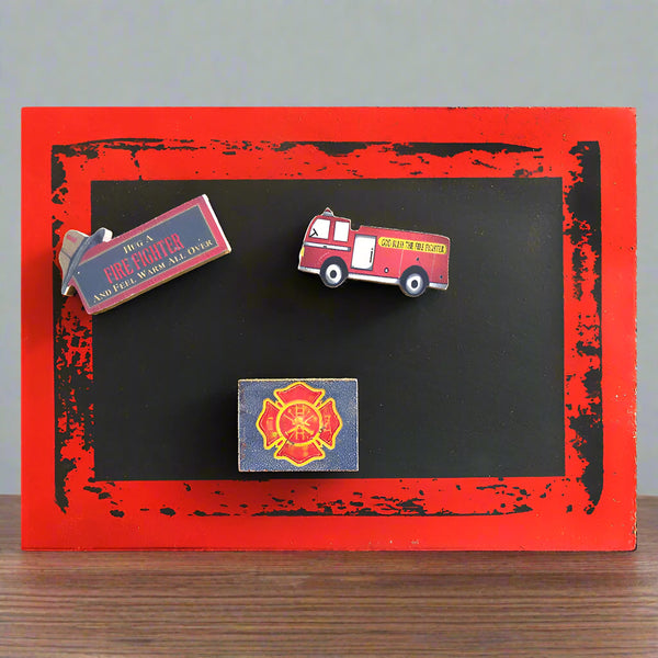 firefighter magnetic photo frame