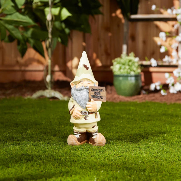 support our troops garden Gnome