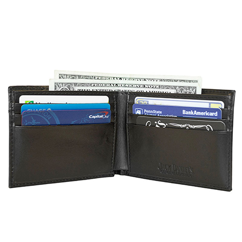 old #7 black jack daniels bi-fold wallet