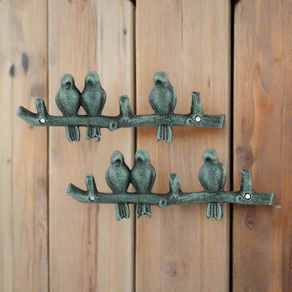 birds on a branch wall hooks set of 2