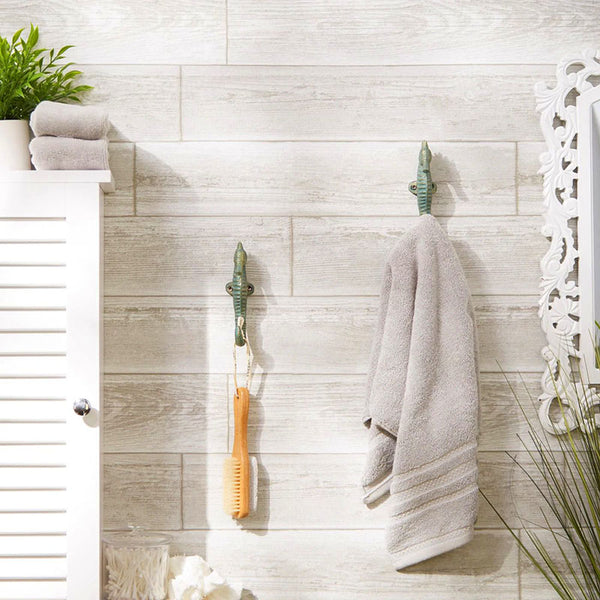 aquamarine seahorse wall hooks set of 2