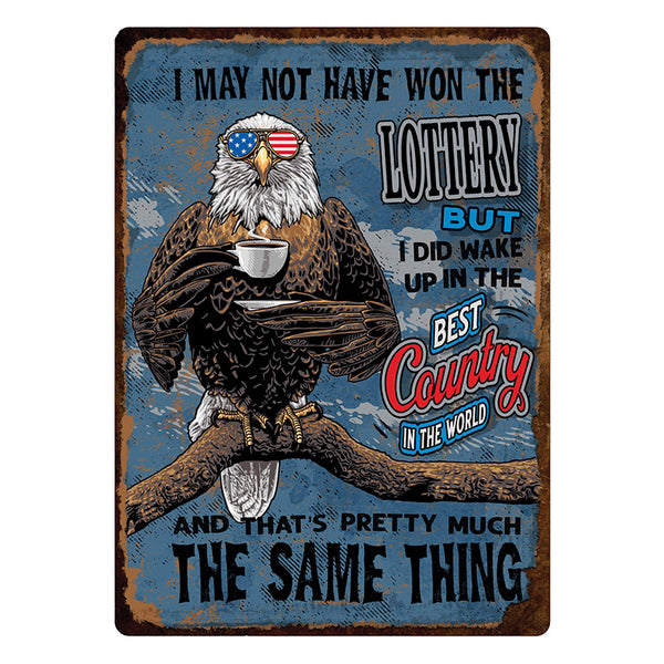 best country in the world patriotic tin sign