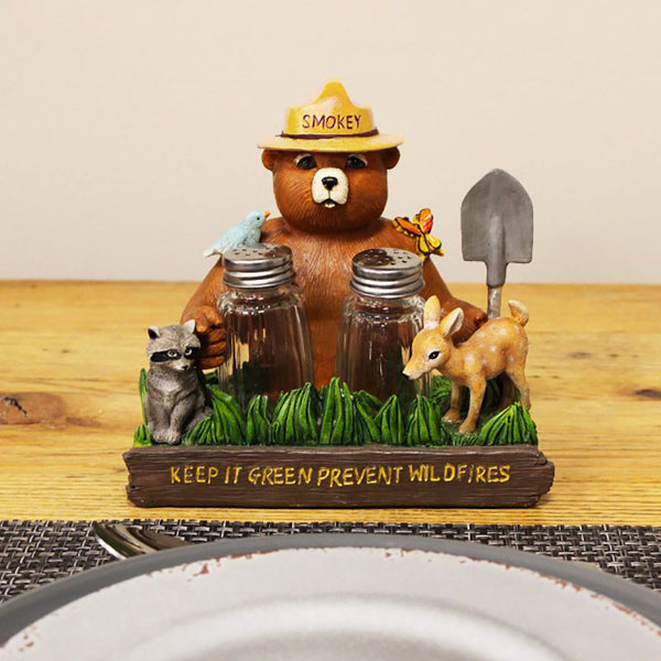smokey the bear friends and nature salt and pepper shakers