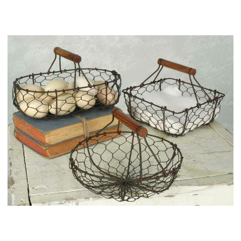 chicken wire baskets set of 3