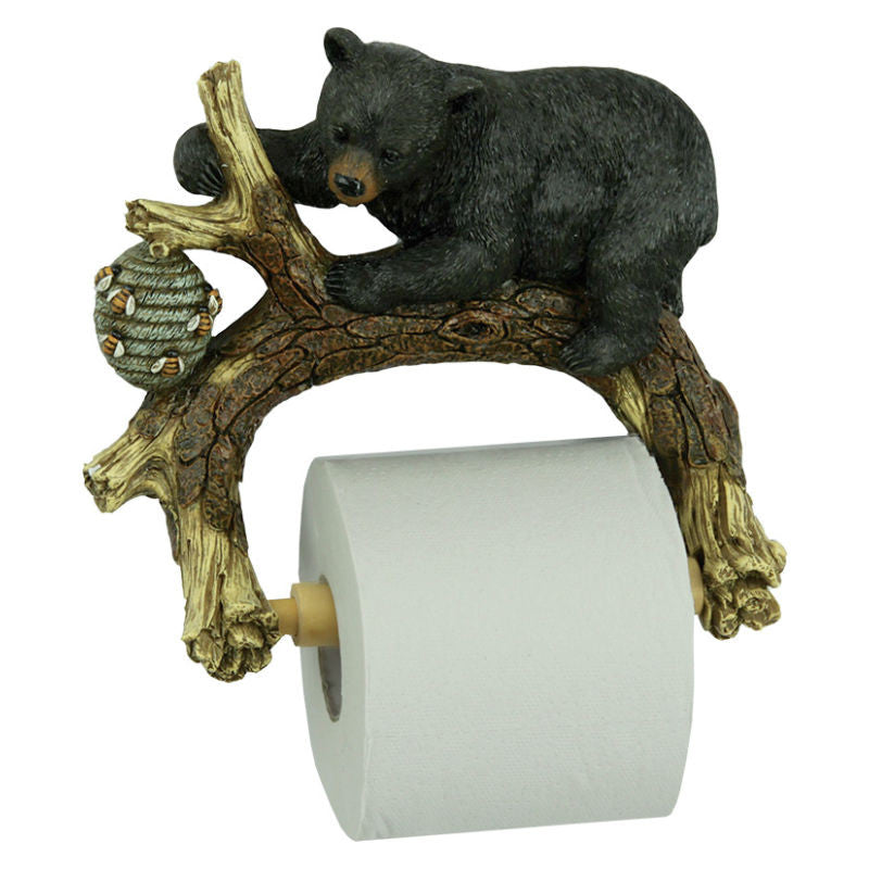 black bear beehive toilet tissue holder