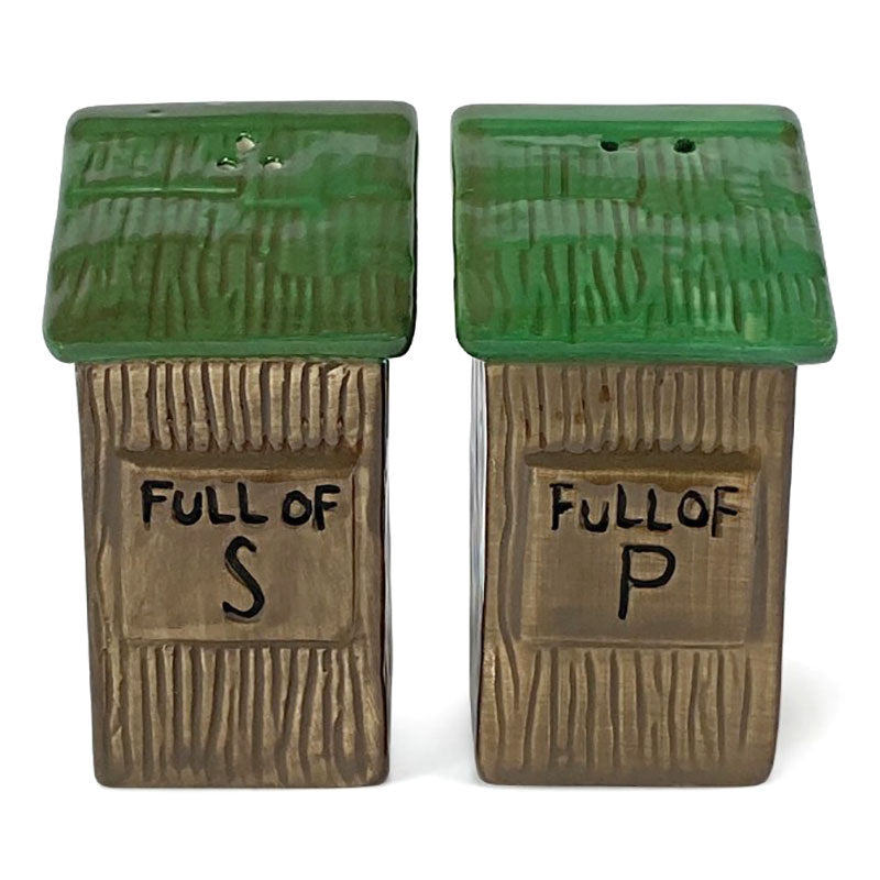 outhouse ceramic salt and pepper shakers
