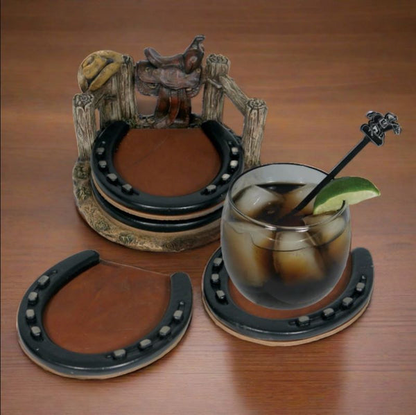 horseshoes coasters set