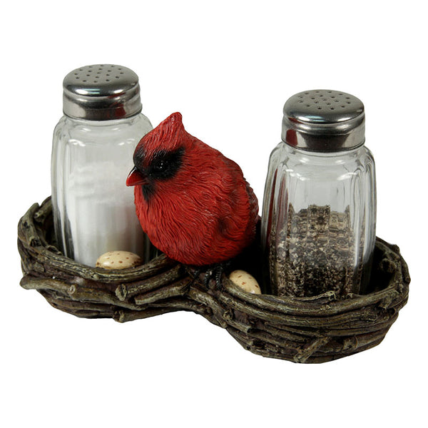 cardinal bird salt and pepper shakers