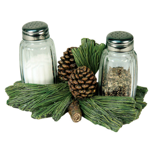 pinecone branch salt and pepper shakers
