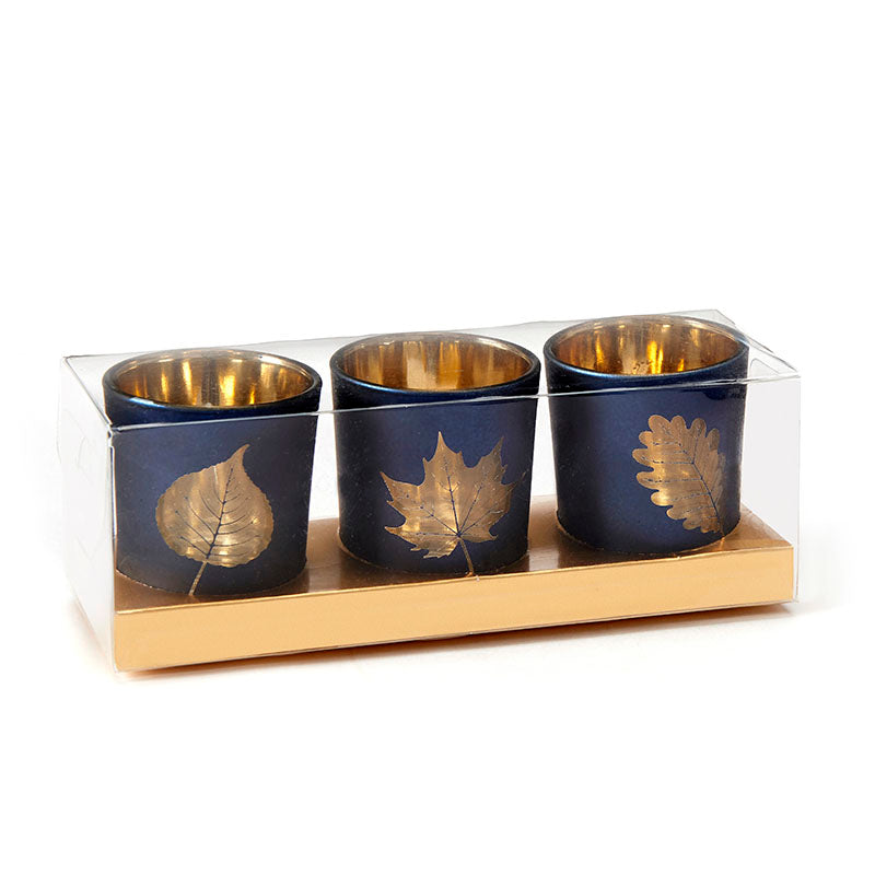 fall leaves votive candle holders
