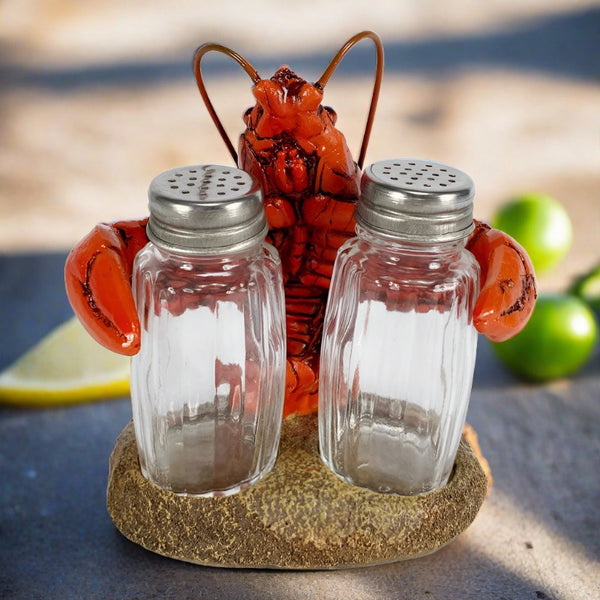 crawfish salt and pepper shakers set