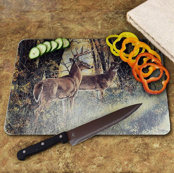 undercover deer glass cutting board