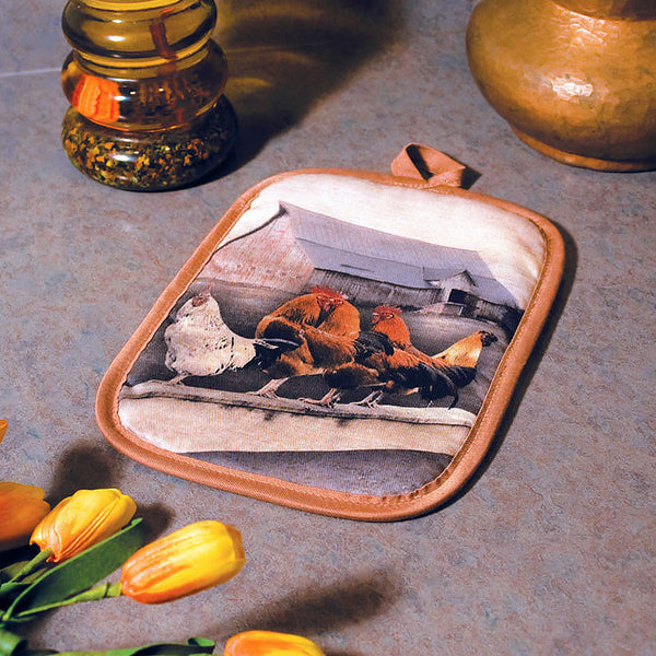 roosterville country kitchen hot pad potholder