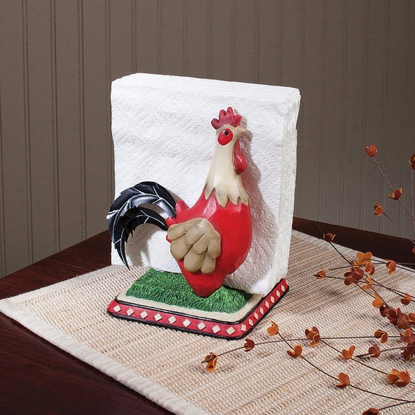 rule the roost rooster kitchen napkin holder