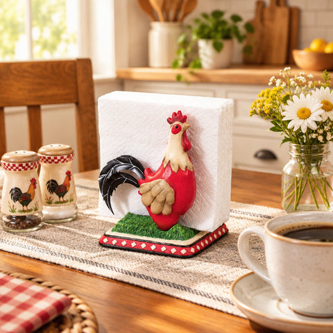 Rule The Roost Rooster Kitchen Napkin Holder