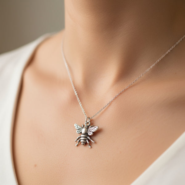 sterling silver bee-utiful bee charm pendant