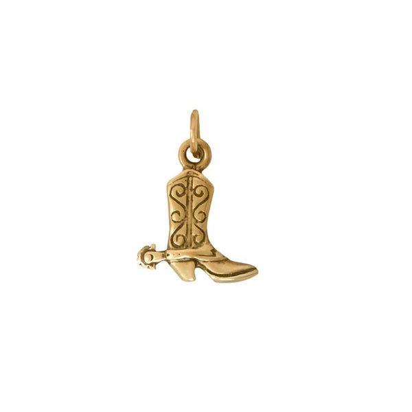 gold cowboy boot charm