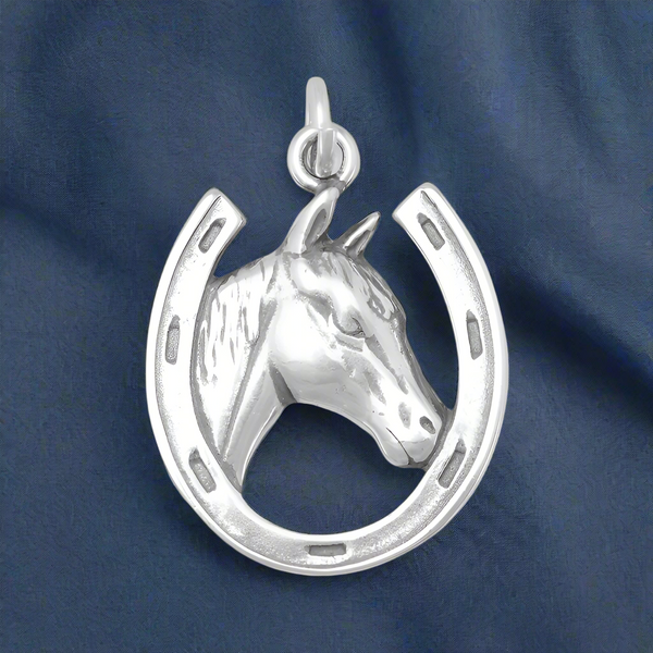 sterling silver horseshoe charm