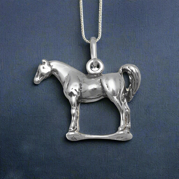 sterling silver standing horse pendant
