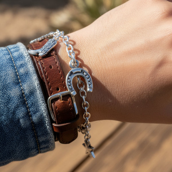 sterling silver horseshoe charm