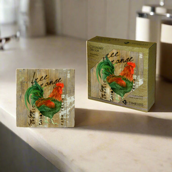 chicken speak free range coasters