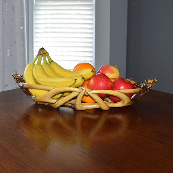 oval antler fruit bowl