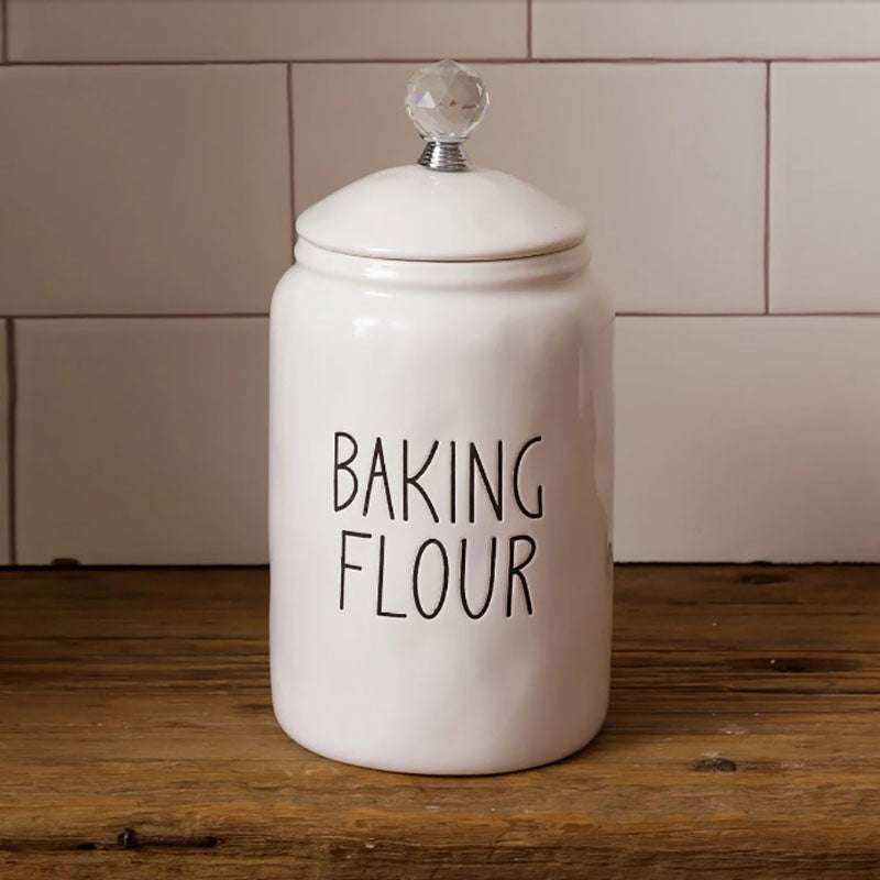 ceramic baking flour canister