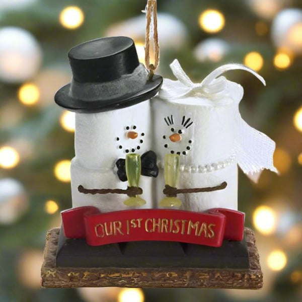 smores bride and groom our 1st christmas collectible ornament