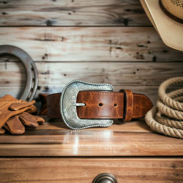 basic western swirls buckle