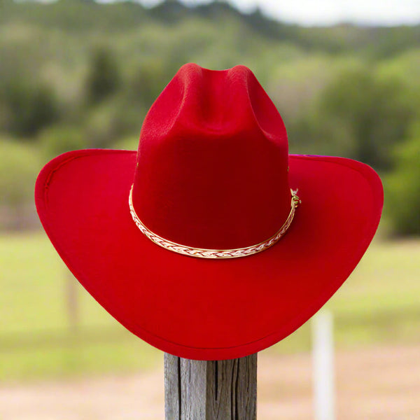 red felt finish western cattleman hat