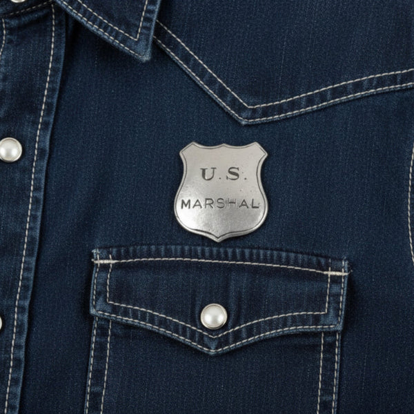 historic replica us marshal badge pin
